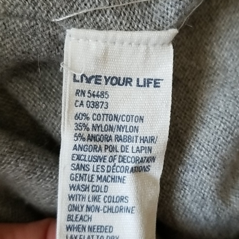 American Eagle Gray Button Front Hooded Cardigan - image 7